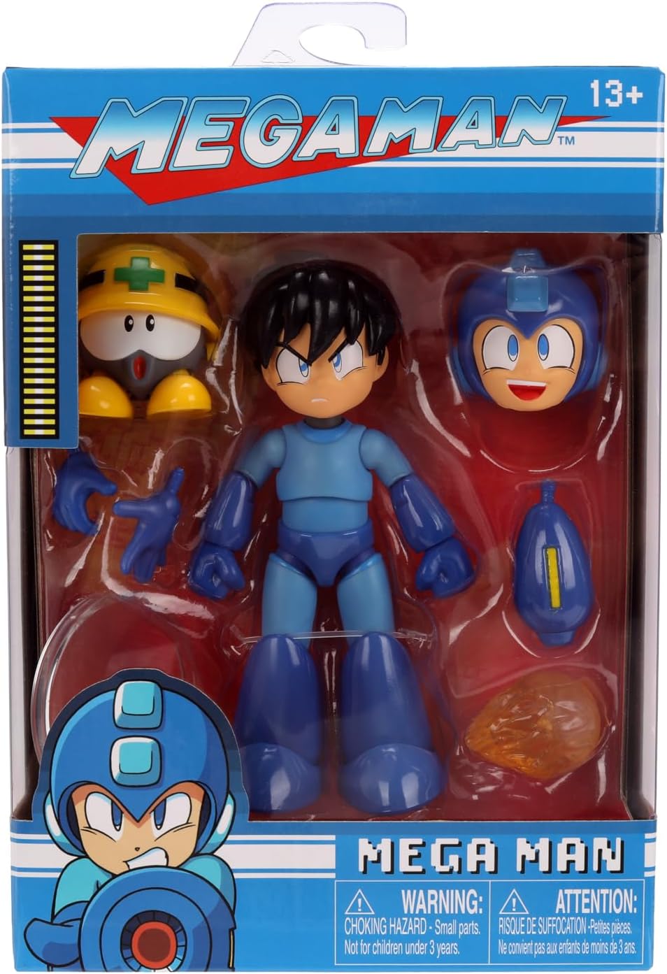 Mega Man Wave 3 Mega Man Action Figure with Neo Metal Figure – 1:12 Deluxe Scale – 6" Tall, Fully Articulated, Collector Packaging