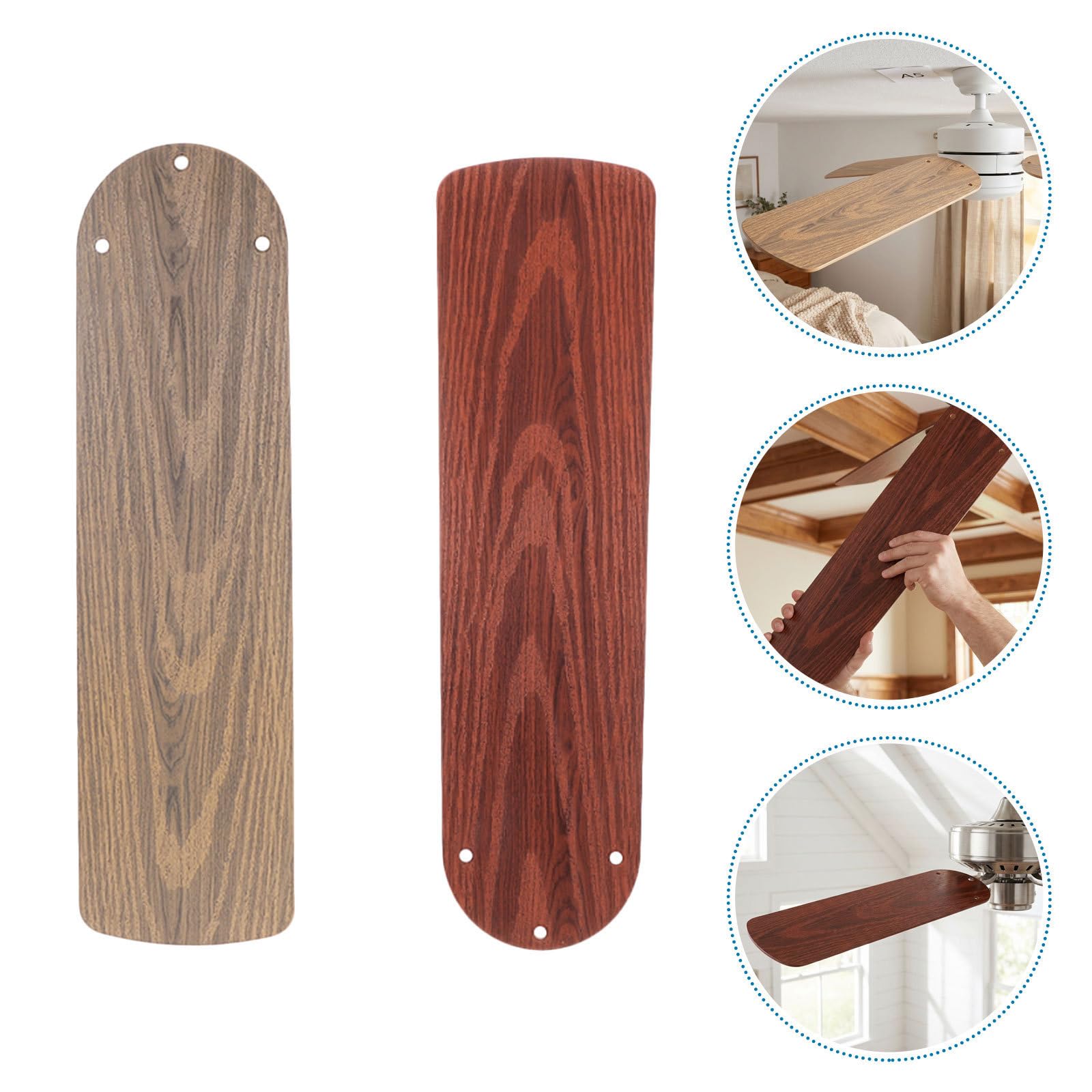 5 Piezas Ventilador de Techo con Hojas de Plástico para Decoración Verano, Instalación Fácil y Diseño Moderno para Dormitorio o Exteriores