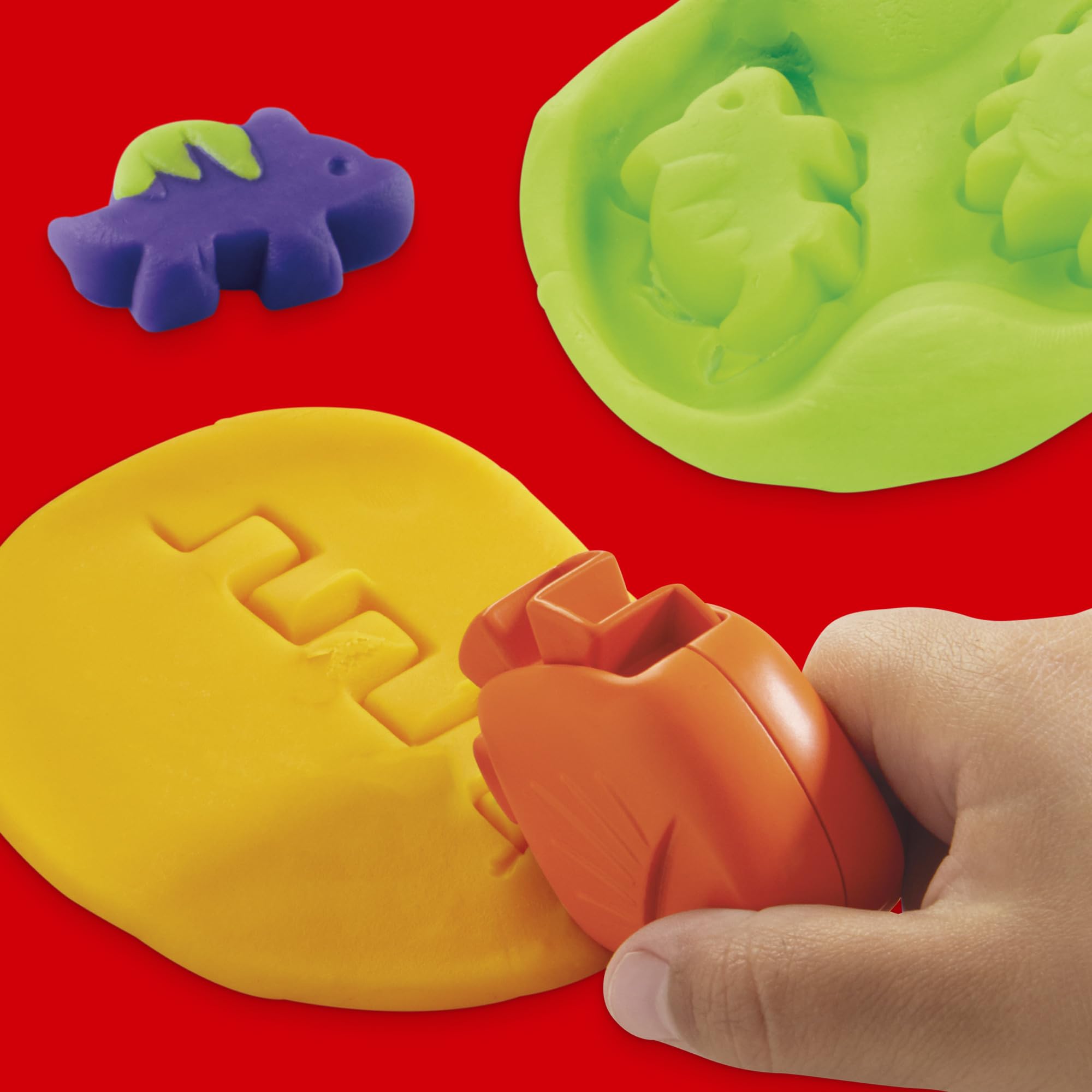 Play-Doh Shapes & Colors Dino Starter Set, Tactile Sensory Play Dinosaur Toys for Kids 2+, 11 Accessories - Image 10