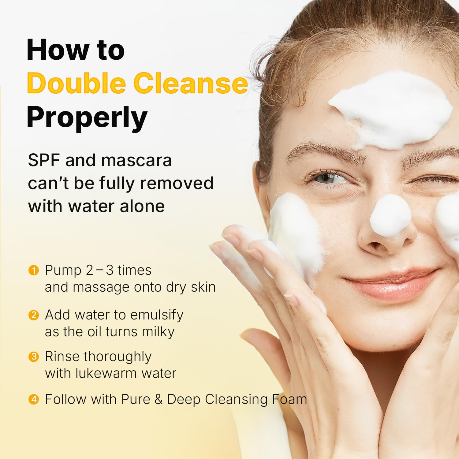 MA:NYO Detergente per il viso coreano con olio puro, scioglimento dei punti neri, rimozione quotidiana del trucco con olio di argan, per la cura della pelle delle donne 6.7 fl oz