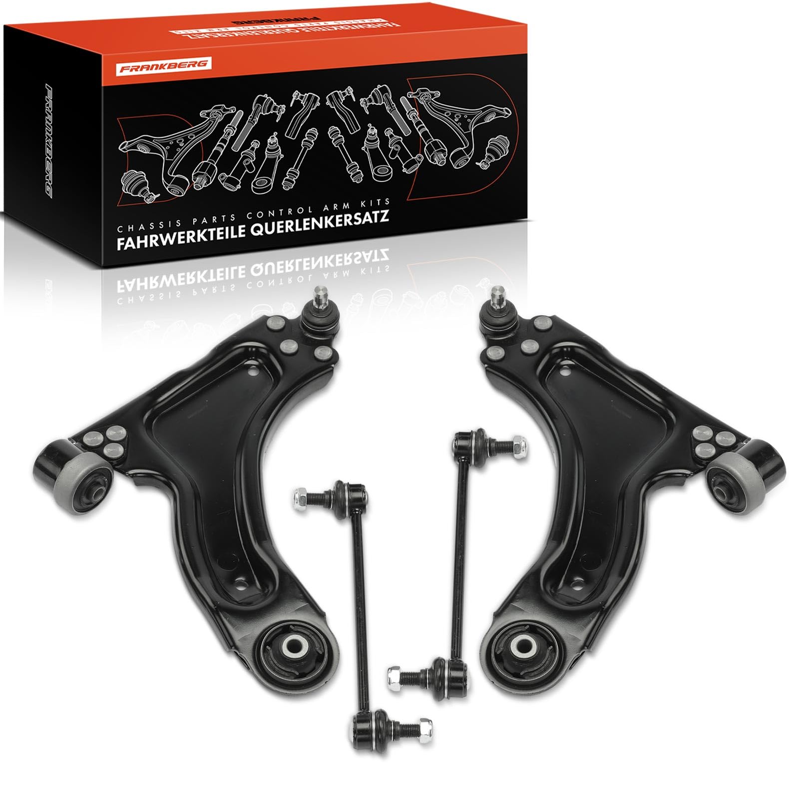 Frankberg Juego de brazos de control 4 piezas 093388569 | Compatible con: Meriva MK I X03, Meriva X03