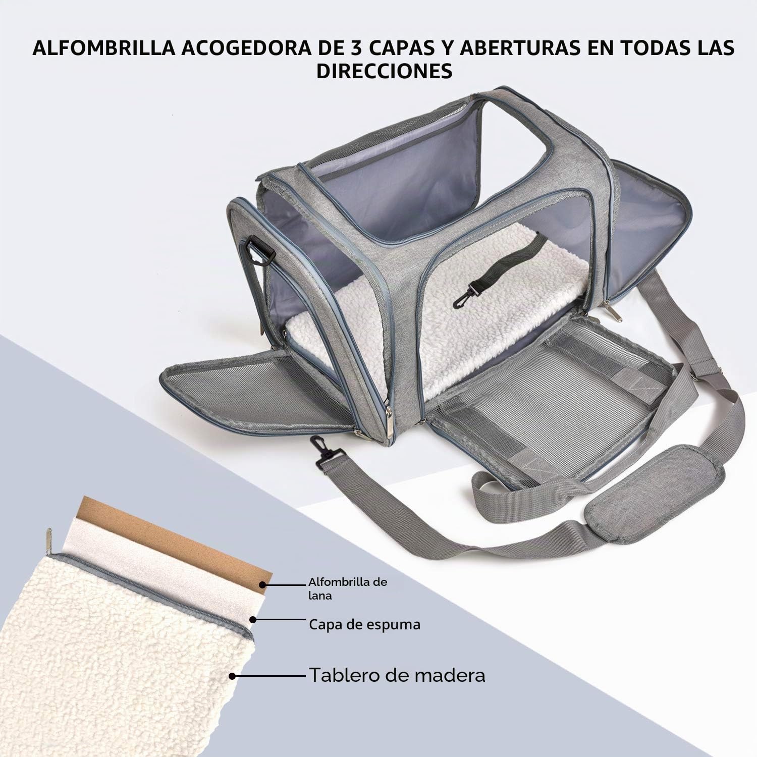 Henkelion Transportador de Mascotas Aprobado por aerolíneas, transportador Plegable para Perros pequeños y medianos