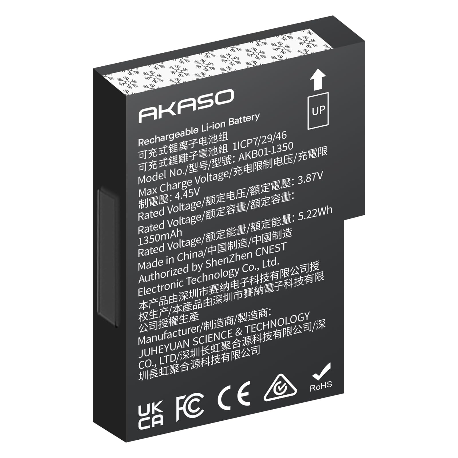 AKASO 2 x 1050 mAh Battery with USB Dual Charger for EK7000 / EK7000 Pro / Brave4