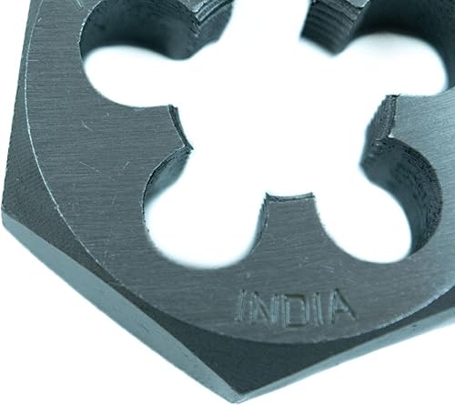 Miniatura 16 de Century Drill & Tool, 98221, 1-14 NF, Troquel hexagonal, Roscas externas de corte de precisión, Acero de aleación de alto carbono