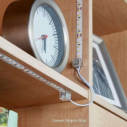 Miniatura 7 de Paquete de 20 conectores de tira LED de 2 pines, conector de luz de cinta LED, conector de salto de tira LED para 0.394 in0.4 pulgadas de ancho, no