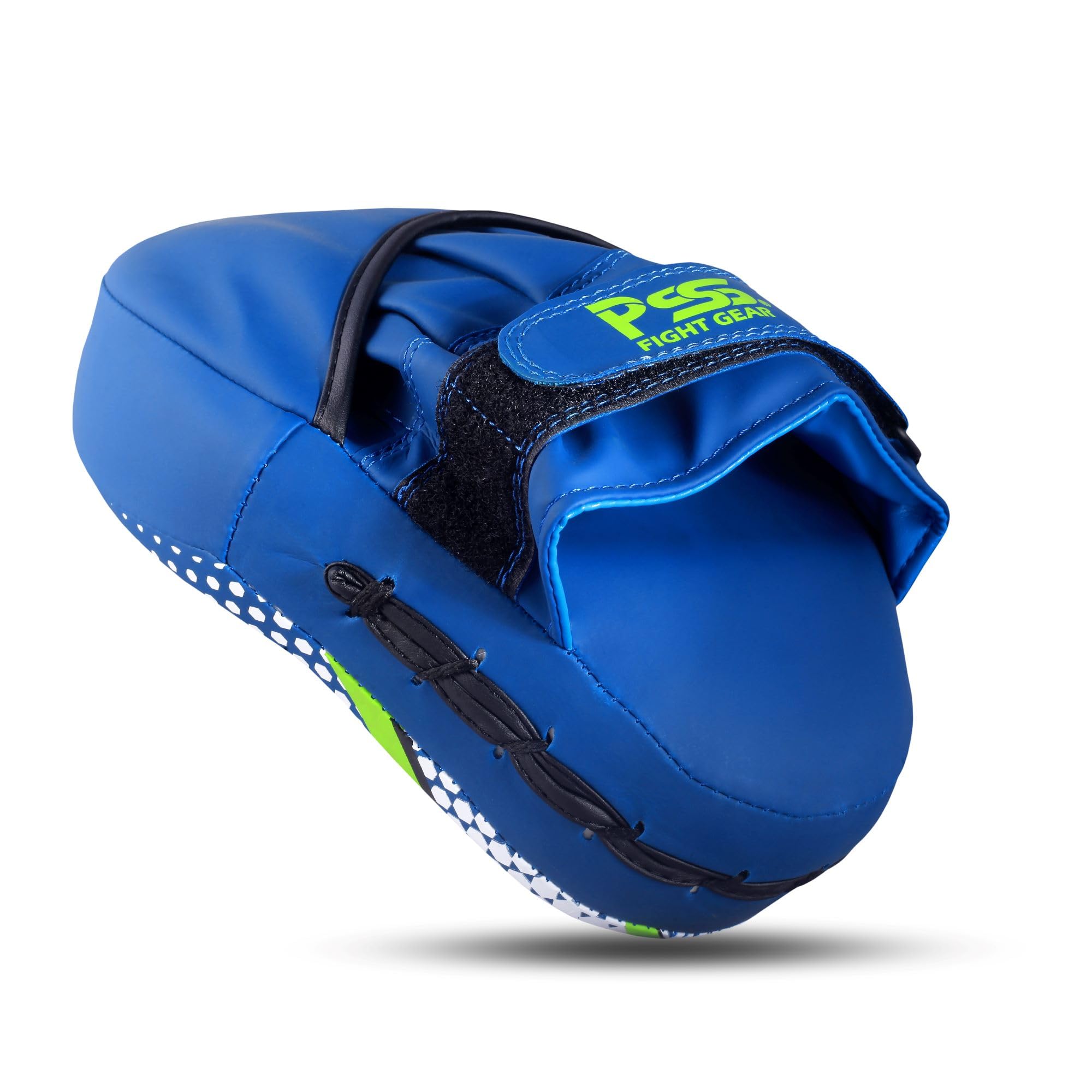 PSS Pattes d’Ours G2X Bouclier De Frappe Cible Pao Boxe Cuir Incurvé Noir Bleu Muay Thaï