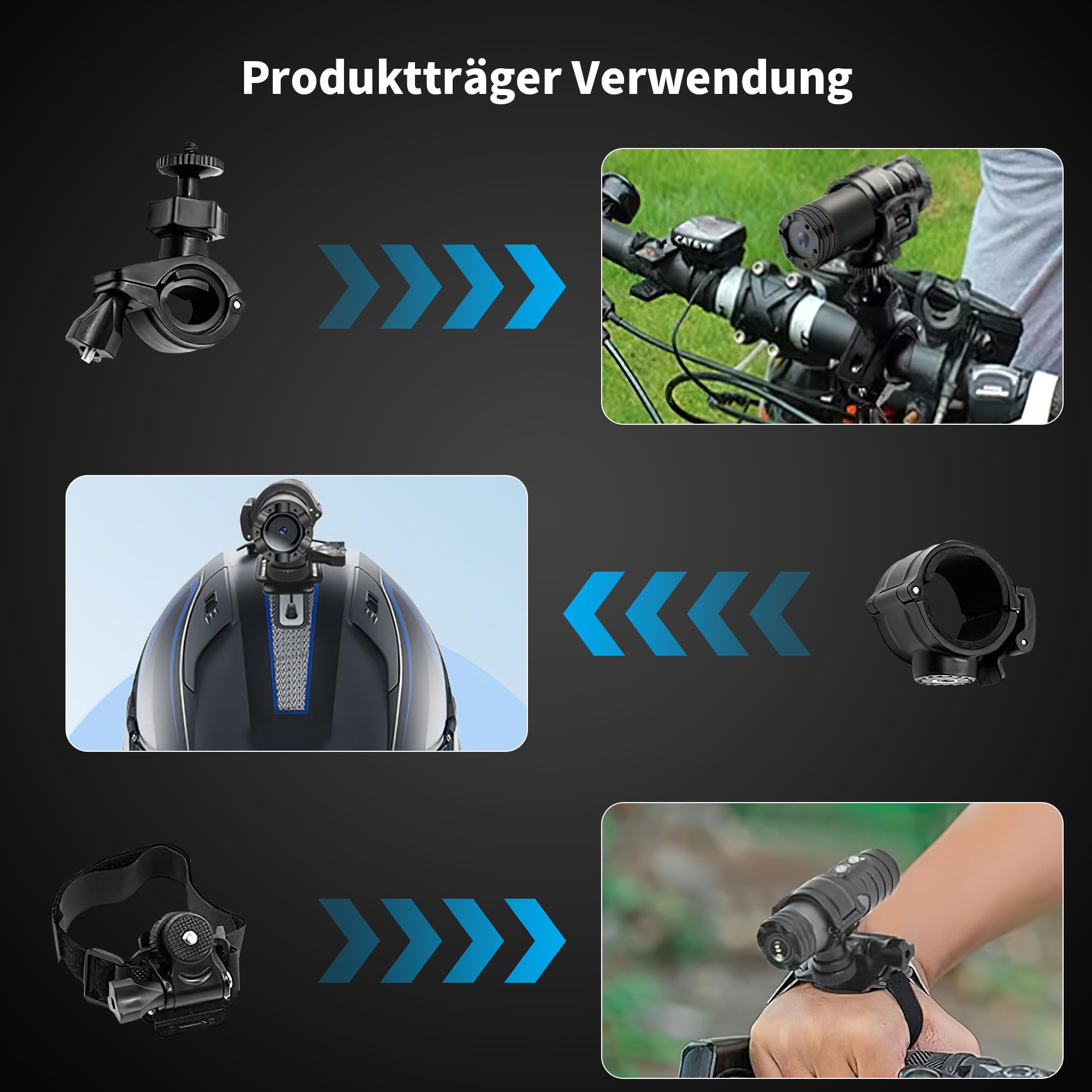 Tiantianle actiecamera fiets motorfiets rijden skiën wifi 1080p groothoek 120° waterdicht