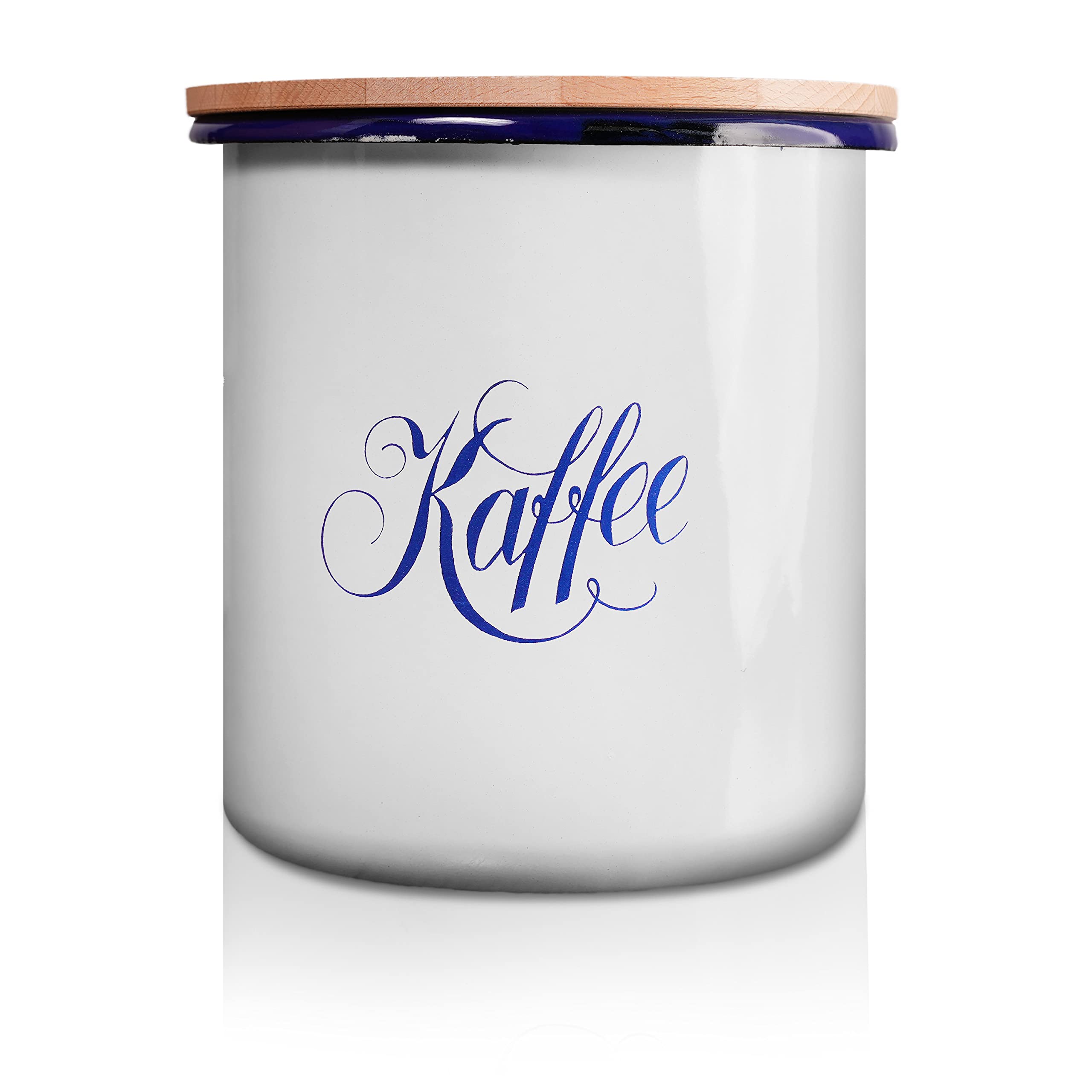 Krüger Emaille-Dose Husum "Kaffee" 3,5 Liter - schnitt- und kratzfeste Aufbewahrungsbox mit Deckel - Silikondichtungsring für luftdichtes Verschließen - spülmaschinengeeignet