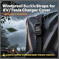 Vista 3 de WOLFCAR - Cubierta de cargador para Tesla para conector de pared y cargador de nivel 2, Oxford 420D impermeable y resistente al viento con correas