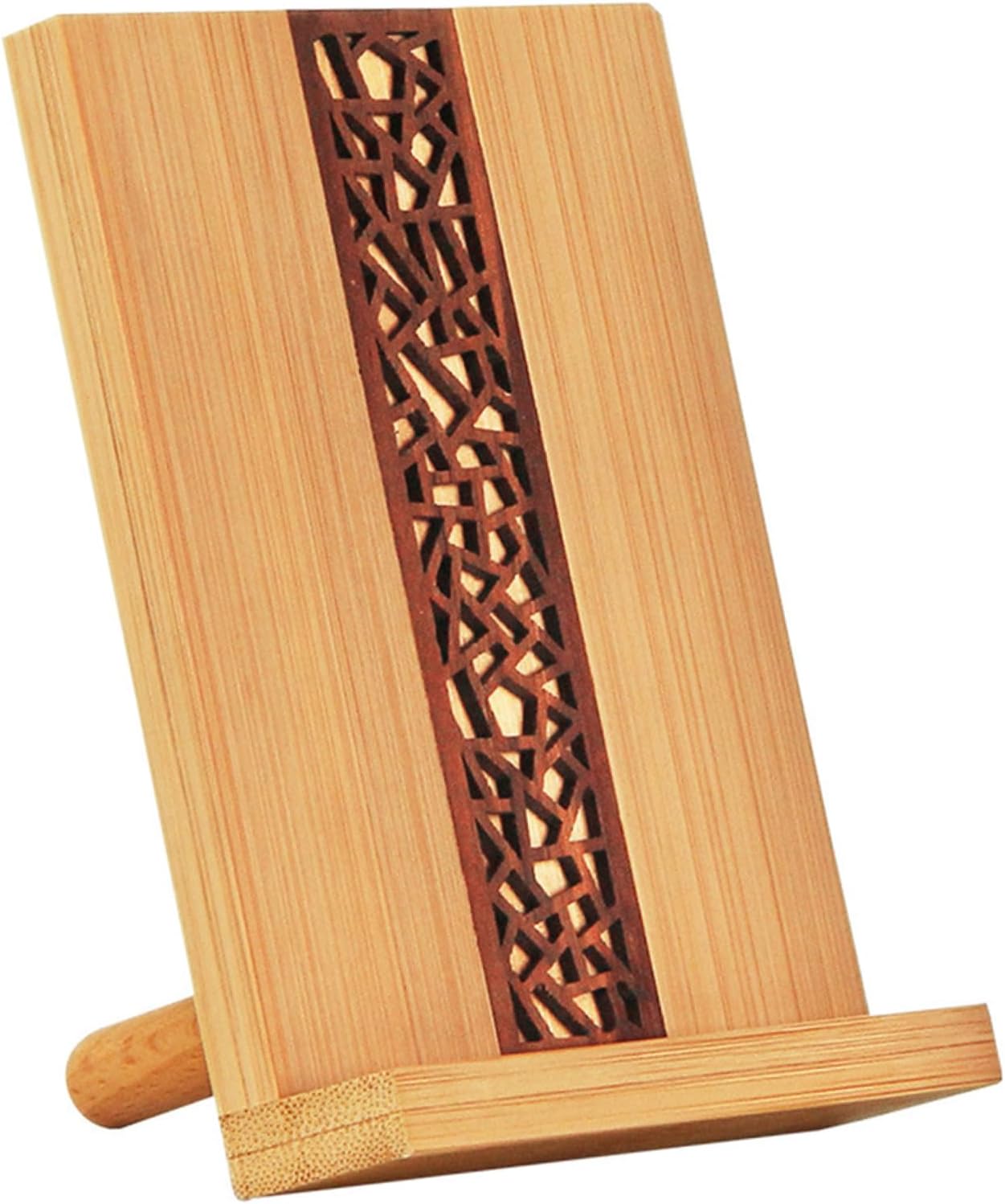 LABRIMP Wood Phone Stand for Tablet and Mobile Phone, Retro Wooden Holder