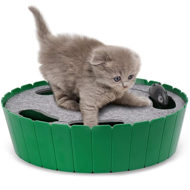 Pawaboo Juguete Escondido Electrónico para Gato, Imita la Escena Real del Gatito y el Ratón con Interruptor…