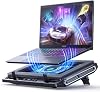 llano V10 SE Gaming Laptop Cooler Cooling Pad Stand with 10.5 CM External Cooling Fan Fast Cooling Computer Laptop 13-17.3in Adjustable Speed Control A Mouse Pad Included Non-RGB & Ports