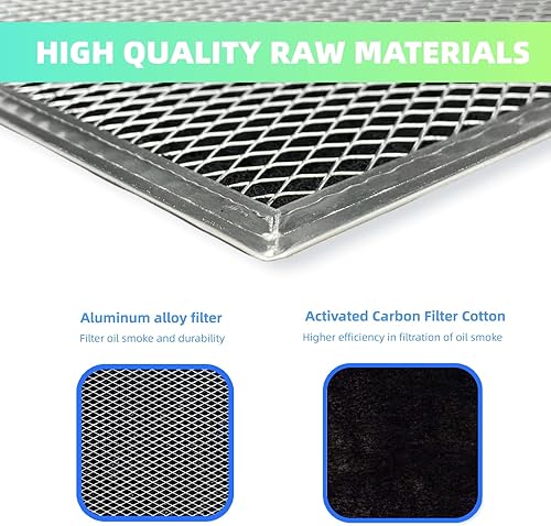 Miniatura 4 de S97020466 Filtro de repuesto de carbón compatible con filtro de campana Broan Range HPF30 (XC) Filtro de grasa sin conductos de 14.8 x 12.95