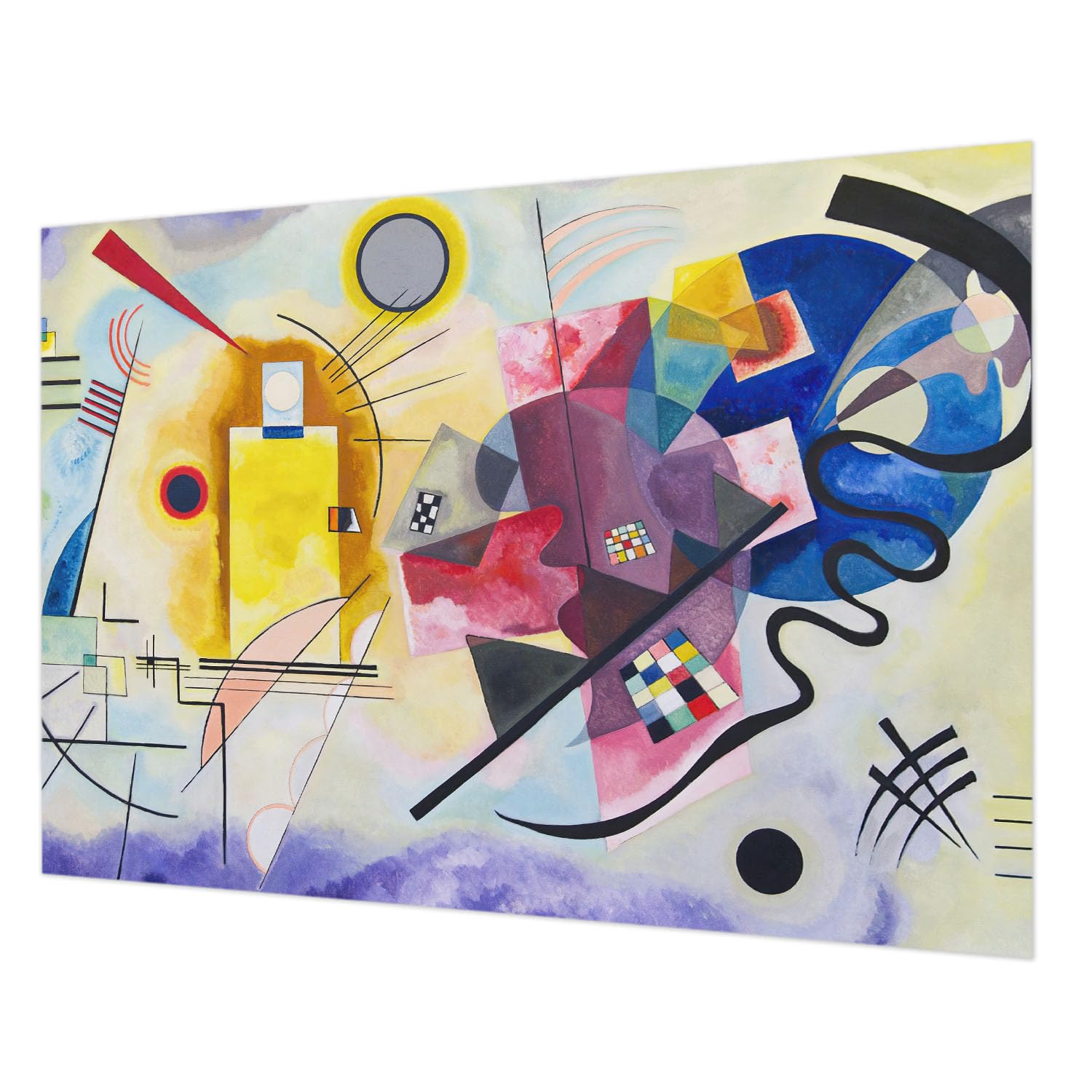 Papier peint intissé 312x219 cm avec motif d'abstraction colorée pour salon