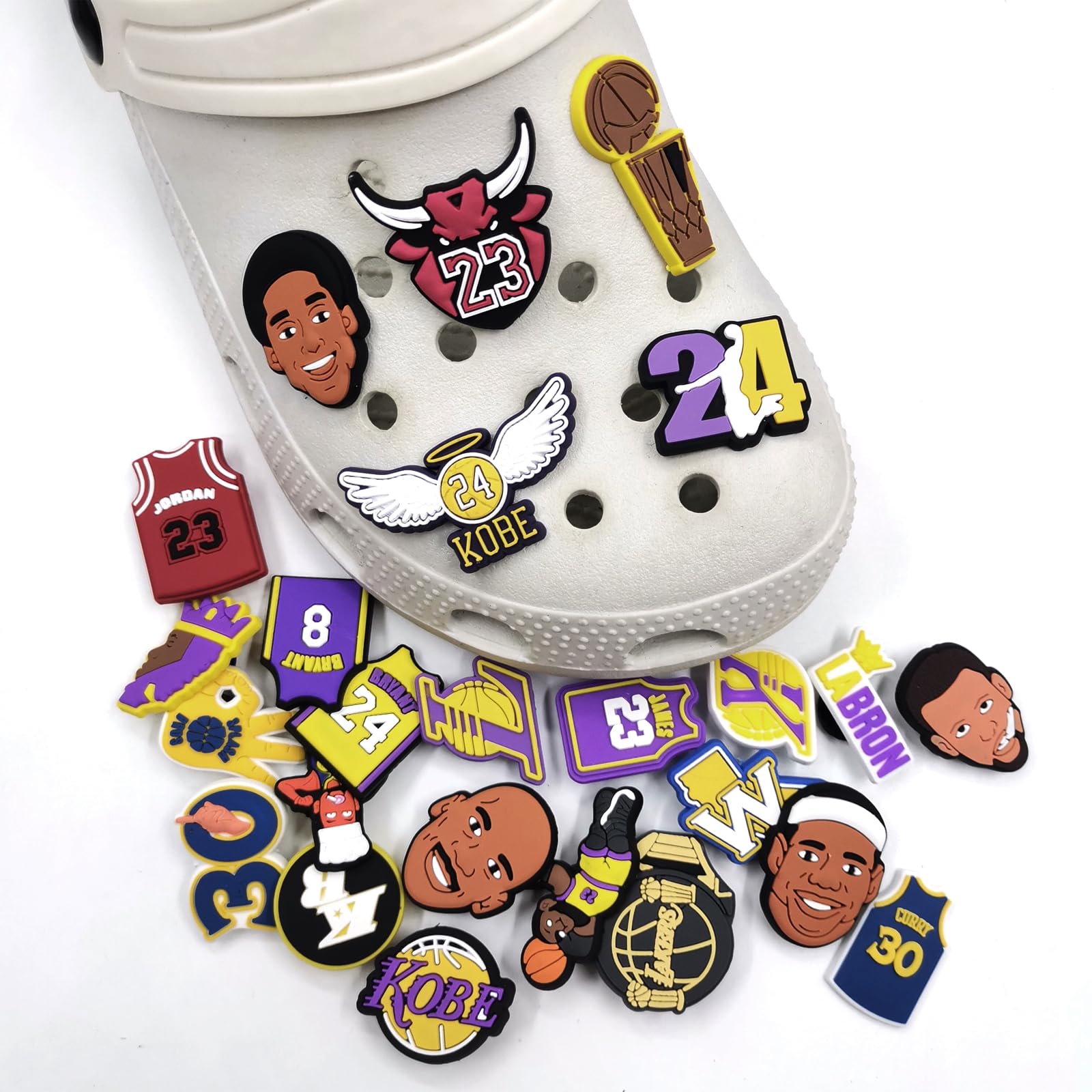 JSTHHTT 75 PCS Ciondoli per Scarpe, Shoe Charm, Decorazioni per Scarpe, Decorazioni Basket Croc Spille Pin, per Ragazze Donne Ragazzi Adulti, Regalo per Feste di Compleanno