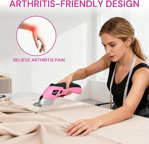 Vista 28 de VLOXO - Tijeras eléctricas inalámbricas, cortador de cartón, tijeras eléctricas de tela con cuchillas, recargable, potente cortador de tela