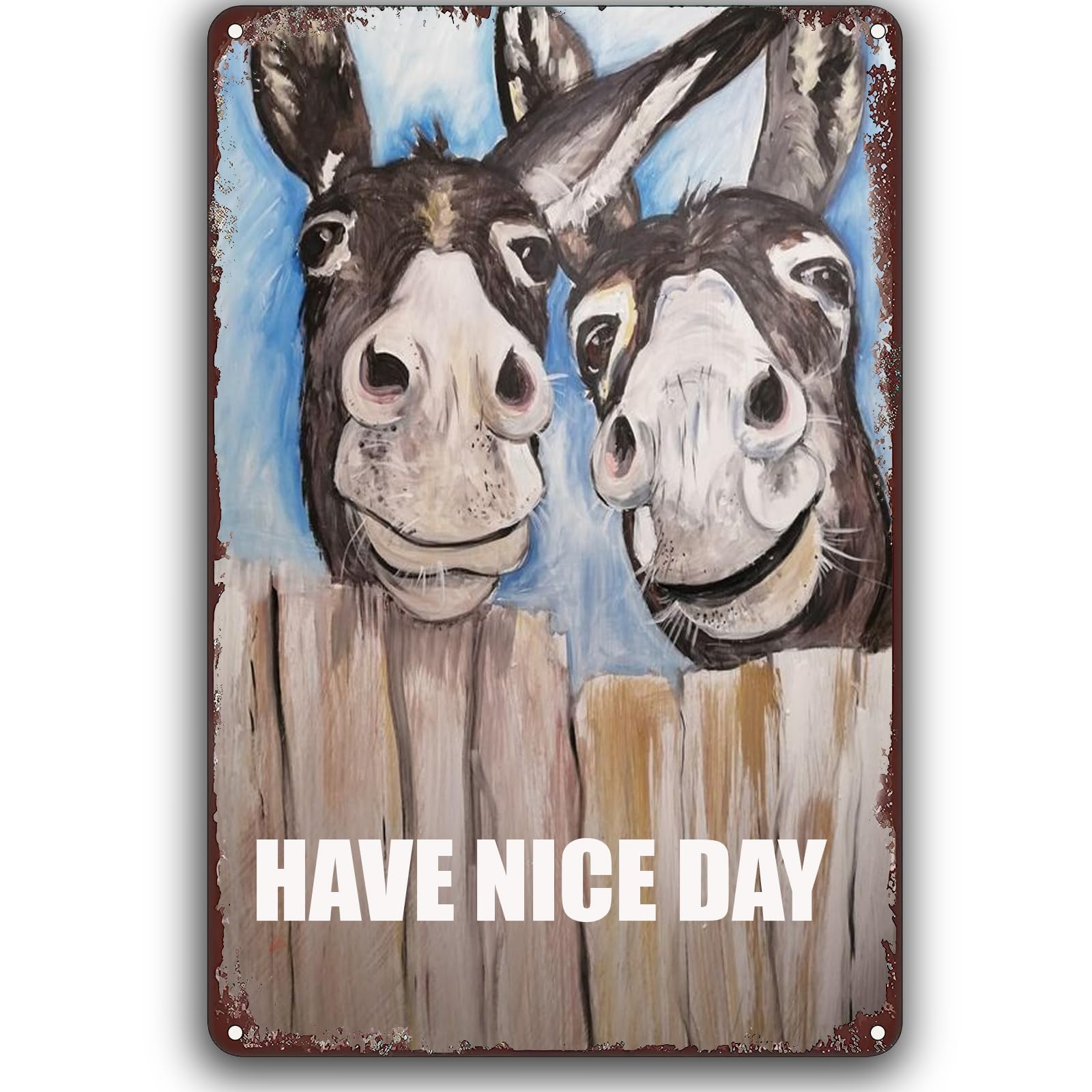 Have Nice Day Vintage Metal Sign Funny Quotes Bathroom Wall Decor Poster Farmhouse Decor For Home Cafes Office Store Pubs Club Gift Plaque 14x20cm
