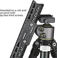 Vista 5 de Adaptador de placa de trípode FANAUE Keymod Rail con tornillos de seguridad, para cabezal de bola de trípode, compatible con Arca Swiss RRS Dovetail