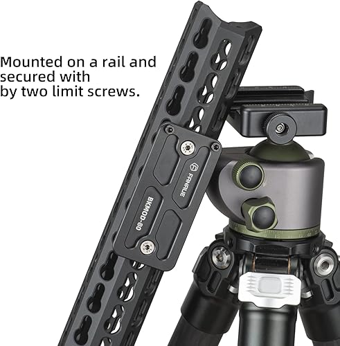 Miniatura 5 de FANAUE Keymod Rail Soporte adaptador de placa de trípode con tornillos de parada de seguridad, para cabeza esférica de trípode, compatible con Arca
