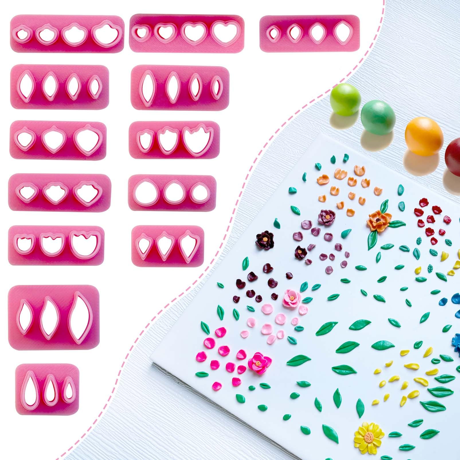 Viredelo Polymer Clay Cutters for Earrings Making - 13 Shapes for Earrings and Jewelry Making,Clay Cutters for Polymer Clay Jewelry,C-6