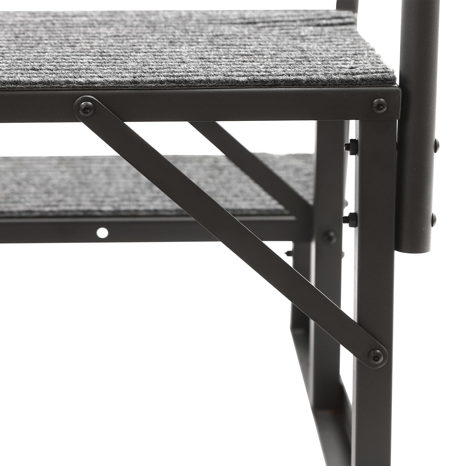 Wohnmobiltreppe mit 2 Handläufen, 204kg Lastlagerkapazität, 2 Stufen Rutschfest Trittstufe, Außentreppe mit Rutschfester Matte, Whirlpool Treppen mit Handläufen,für Mobilheim, Veranda, Pool u