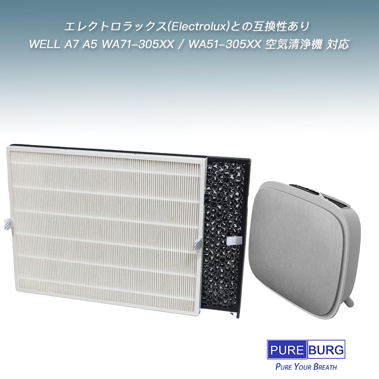 Amazon.co.jp: PUREBURG EFWCLN3 交換用フィルターエレクトロラックス