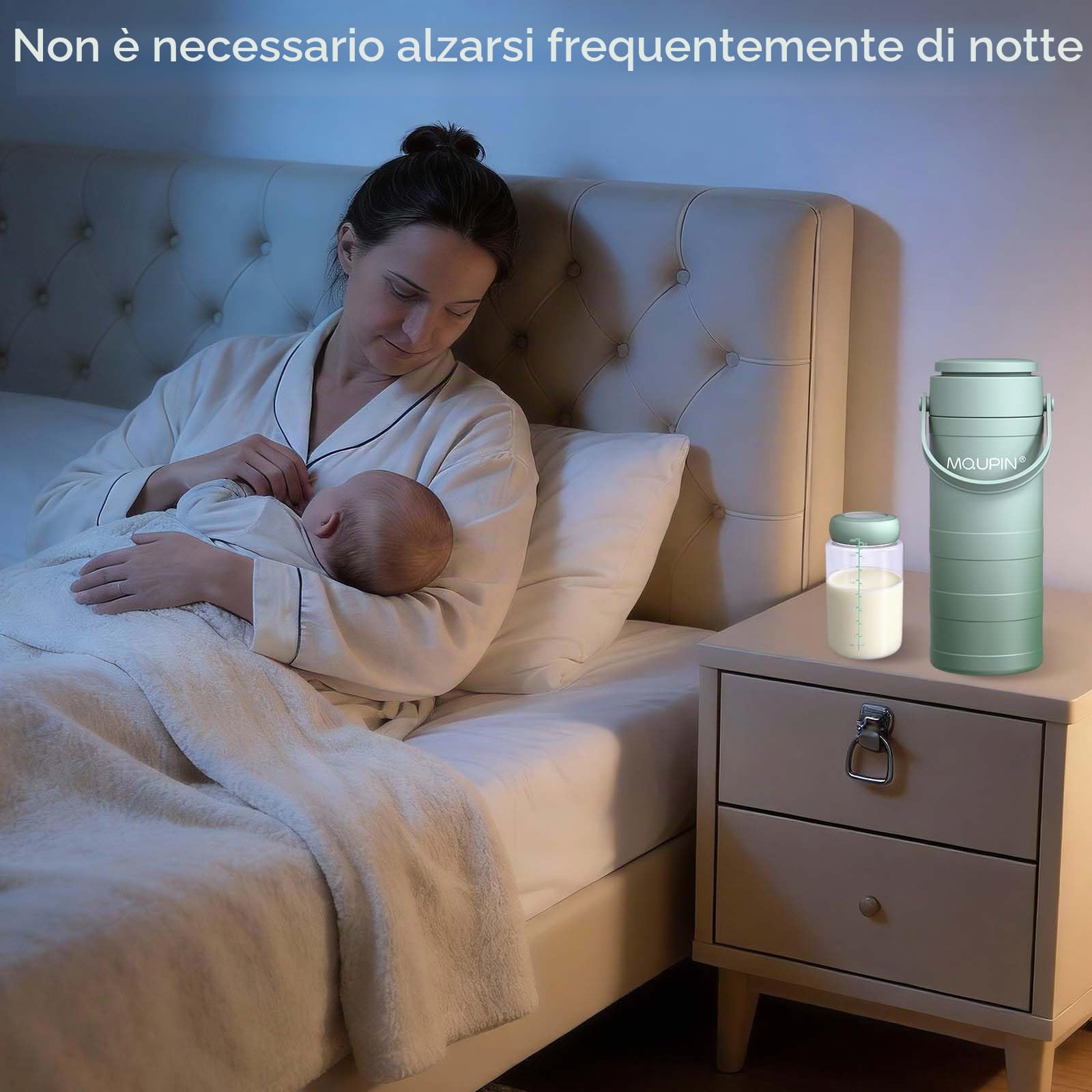 Raffreddatore per latte materno da 22 once con visualizzazione della temperatura 360 ° di raffreddamento totale della bottiglia di latte refrigerante per il viaggio