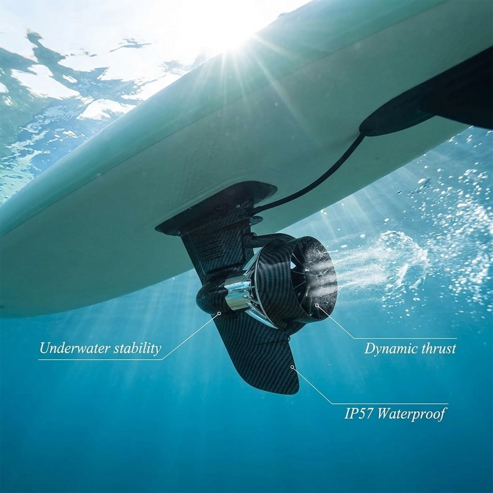 Motor Eléctrico para Paddle Board 24V 288Wh Kit Propulsión Subacuática para Kayak y Sup con Sistema Mando Inalámbrico Velocidad para Uso Marino Industrial