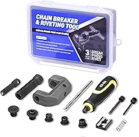 Vista 1 de Motorcycle Chain Breaker Tool Kit,14PC Chain Cutter, Link Removal & Rivet Press Tool for 420 425 520 530 Chains, Fits Motorcycle, ATV, Dirt Bike
