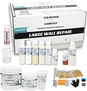 Tub Repair Kit with Color Match, Strong Fiberglass Repair kit, Repairs Non-weightbearing Surfaces in Bathtub