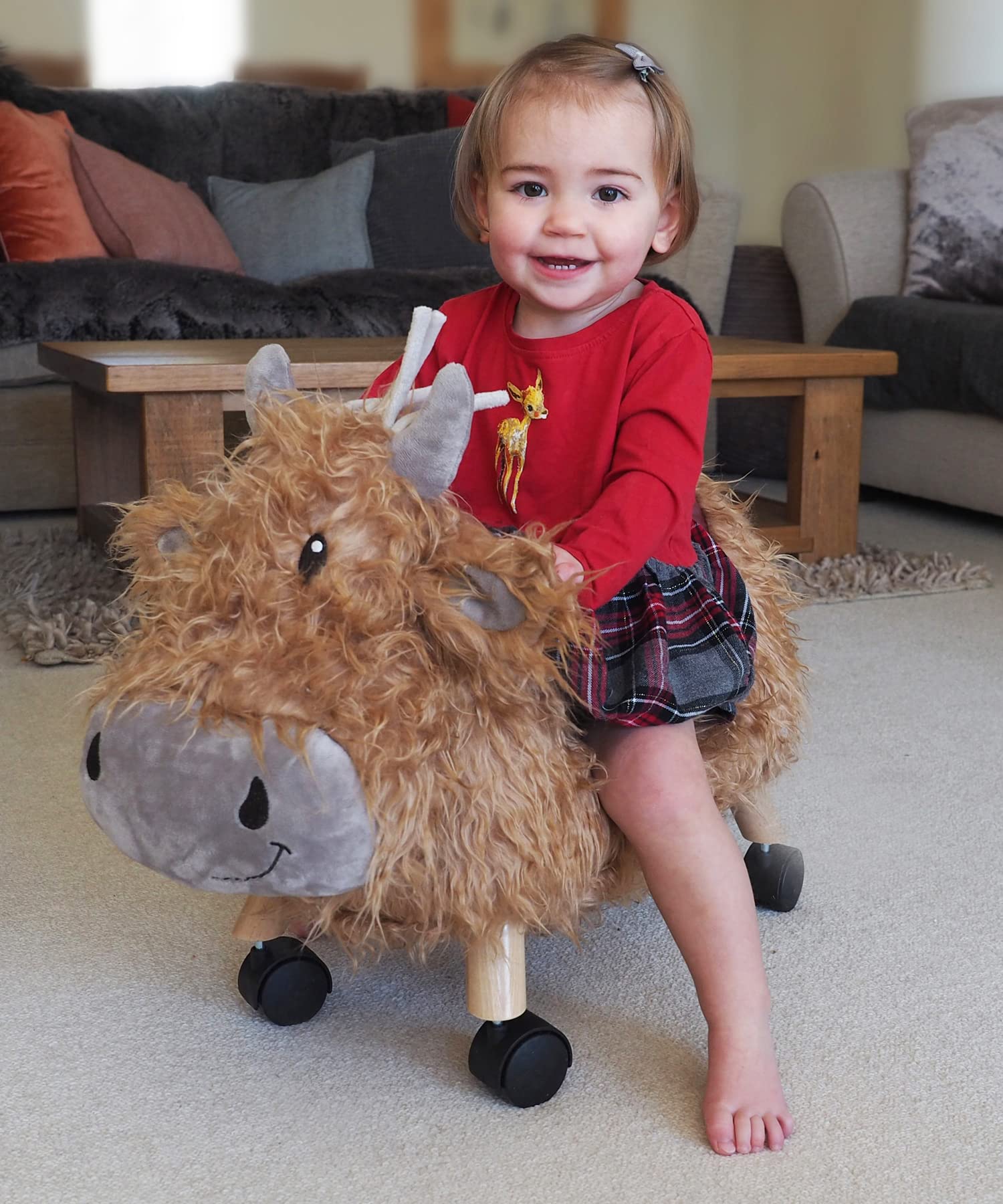 Little Bird Told Me - Ride On Toy for One Year Old Kids Toddler Toys for Girls & Boys Soft Animal Toy Strong Wooden Frame Rocking Horse Chair Baby Gift Padded Seat Indoor & Nursery Play