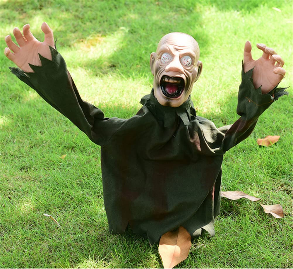 Amazon.co.jp: ハロウィン 飾り ゾンビ ドクロ 動ける お化け屋敷 道具