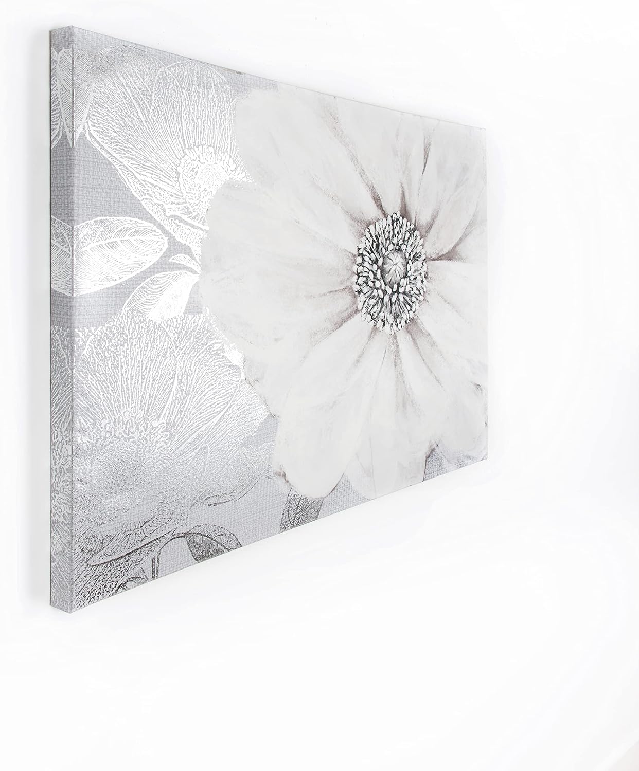 Graham & Brown Harrogate Grey Bloom Wall Art, 23 by 31-Inch (41-712),Grey/Brown