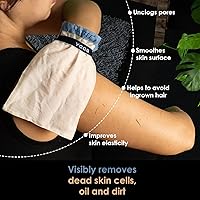 Vista 2 de MATTEE - Guante Kessa - Manopla exfoliante - Removedor autobronceador - Asegura una piel suave y suave, ayuda a evitar la queratosis pilaris