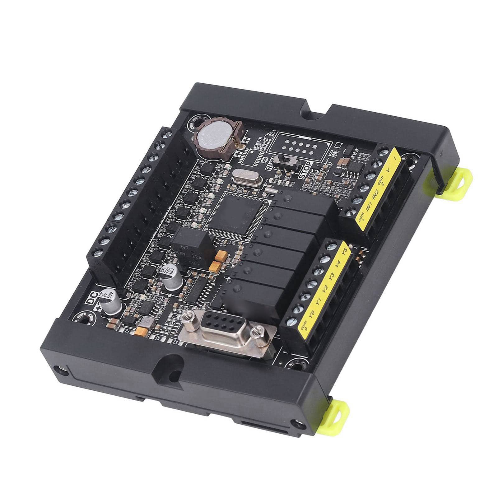 Contrôleur Logique Programmable, Contrôleur PLC PCB, Carte de Commande Industrielle 24 V avec 8 Entrées 6 Sorties, 2 Entrées Analogiques 1 Sortie, RS232 pour l'automatisation et les