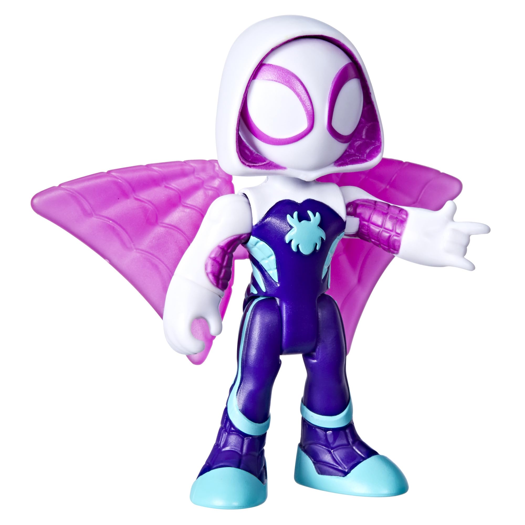 Marvel Spidey und Seine Super-Freunde Ghost-Spider Spielzeug mit Accessoire, 7,6 cm große Action-Figur, Superhelden-Spielzeug für Kinder, ab 3 Jahren