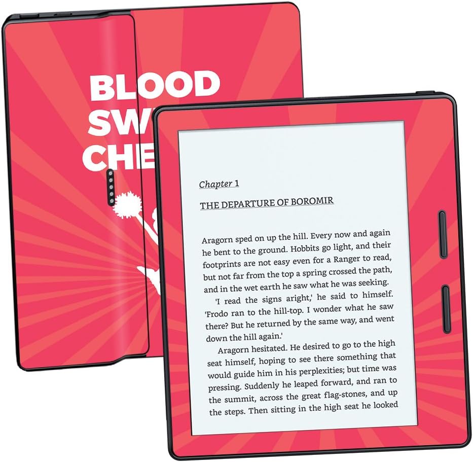 MightySkins Skin Compatible with Amazon Kindle Oasis 6" (8th Gen) - Blood Sweat Cheers | Protective, Durable, and Unique Vinyl Decal wrap Cover | Easy to Apply, Remove | Made in The USA