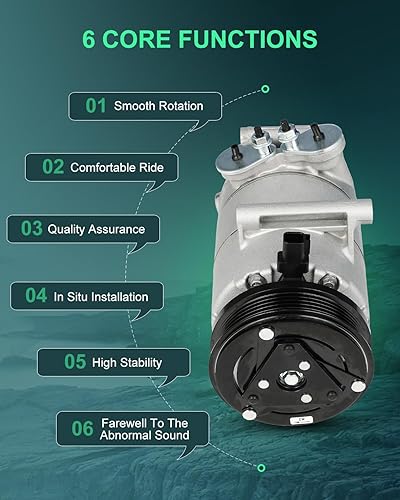 Miniatura 593 de SCITOO Compresor de CA para Acura TSX 2.4L 2004 2005 2006 2007 2008, CO 10849T Compresor de aire acondicionado con embrague 38810RBBA01 10360661