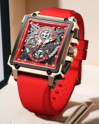 LIGE Mens Wrist Watches 30M Waterproof Analog Quartz Mutifuntional Chronograph Watch for Men Fashion Sports Watch with Silicone Strap…