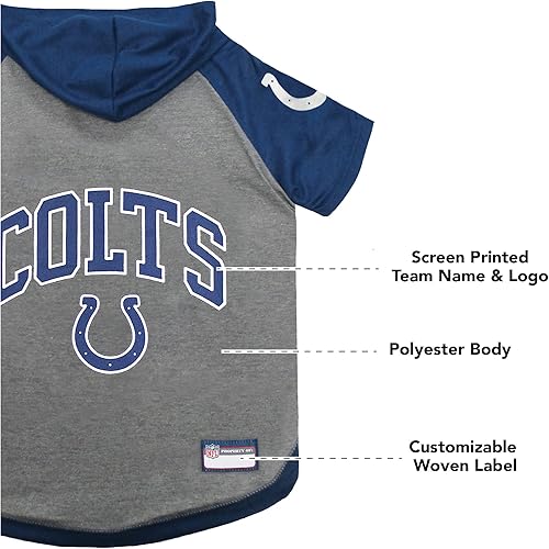 Miniatura 5 de NFL sudadera con capucha tee para perros y gatos.  Fútbol perro sudadera con capucha playera disponible en todos los equipos de 32NFL.  cuttest
