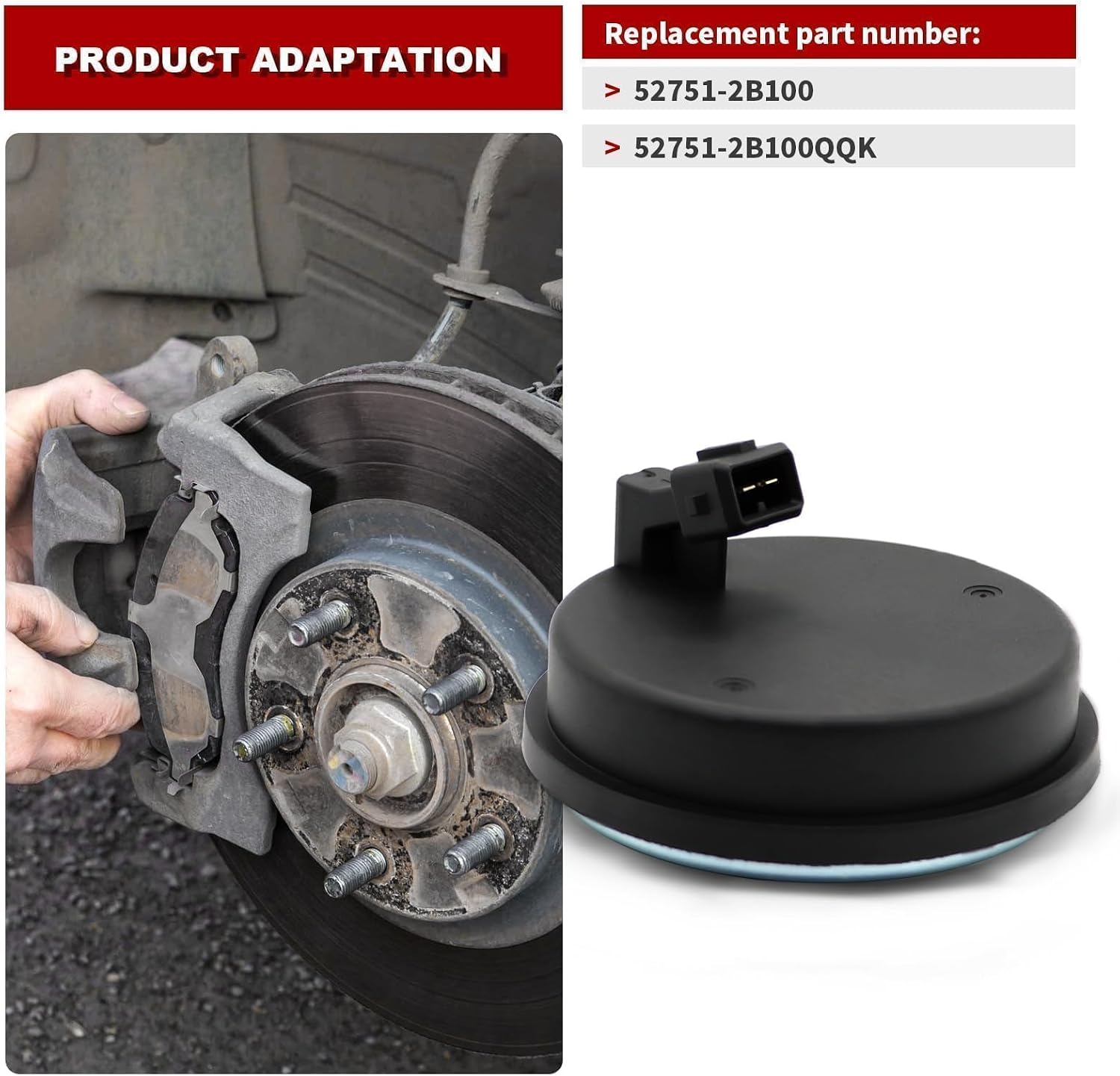 Nakkaa Rear Hub Bearing ABS Speed Sensor Compatible with Santa Fe 2007-2017 Sor-ento 2010-2015 Rear Wheel Bearing Speed Sensors Replacement 52751-2B100