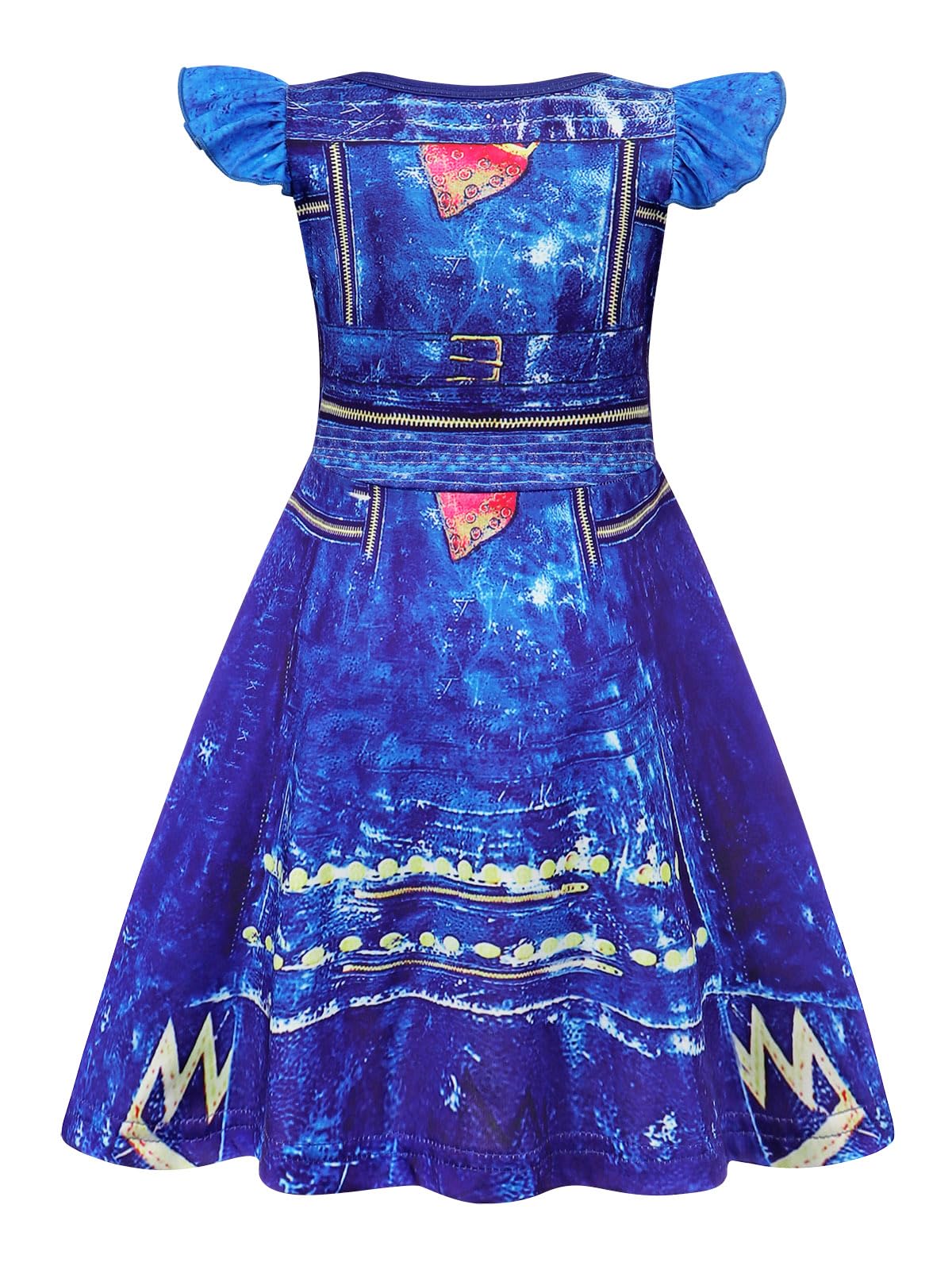 Berich Princess Costumes for Girls Dress Up Kids Halloween Christmas World Book Day Outfit World Book Day Costumes for Girls Princess Fancy Dress 3-4 Years(Blue,120) - Image 2