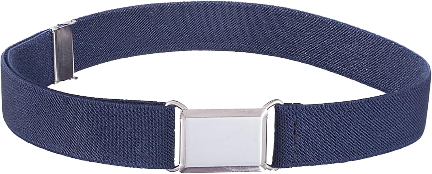 HOLD’EM children’s Elastic silver Buckle Belts for Boys girls Toddler Size 2t 3t 4t 5t