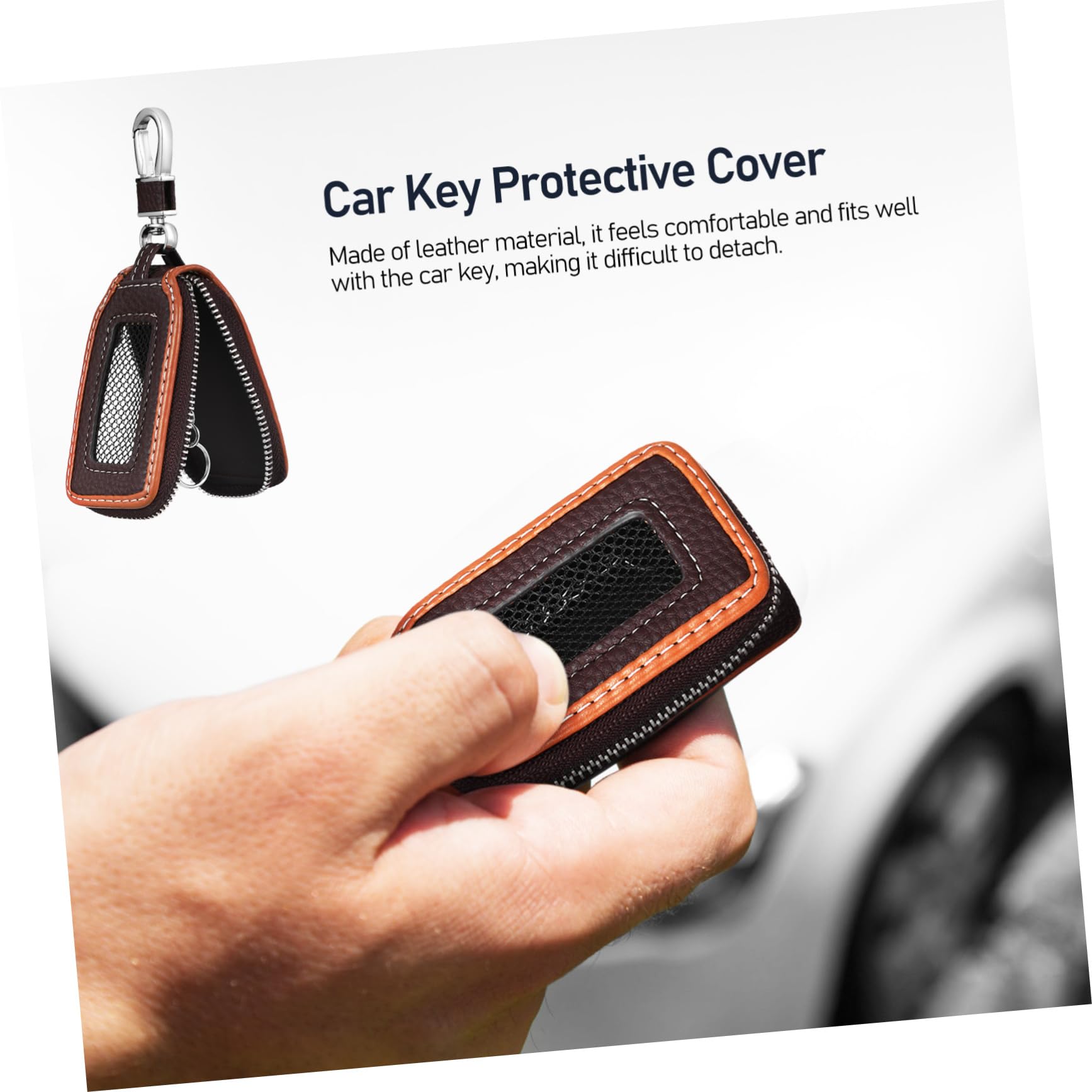 5piezas Funda De De Coche De PU Protector para De Auto Accesorio Práctico para Mantener del Coche