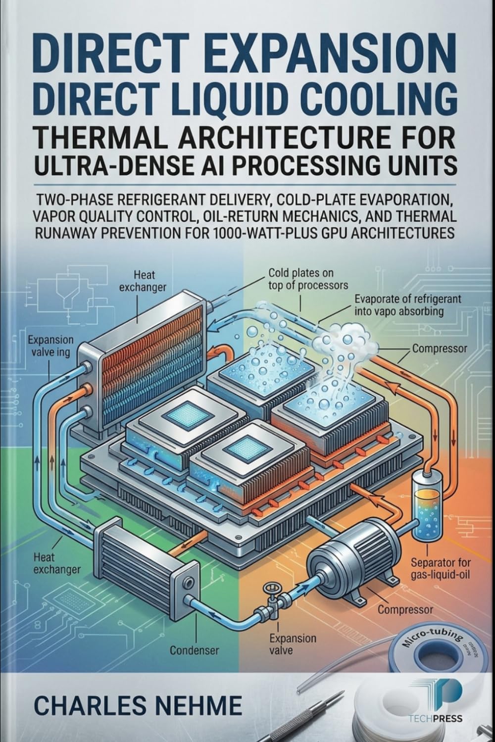 Direct Expansion Direct Liquid Cooling Thermal Architecture for Ultra-Dense AI Processing Units: Two-Phase Refrigerant Delivery, Cold-Plate ... Runaway Prevention for 1000-Watt-Plus GPU Arc