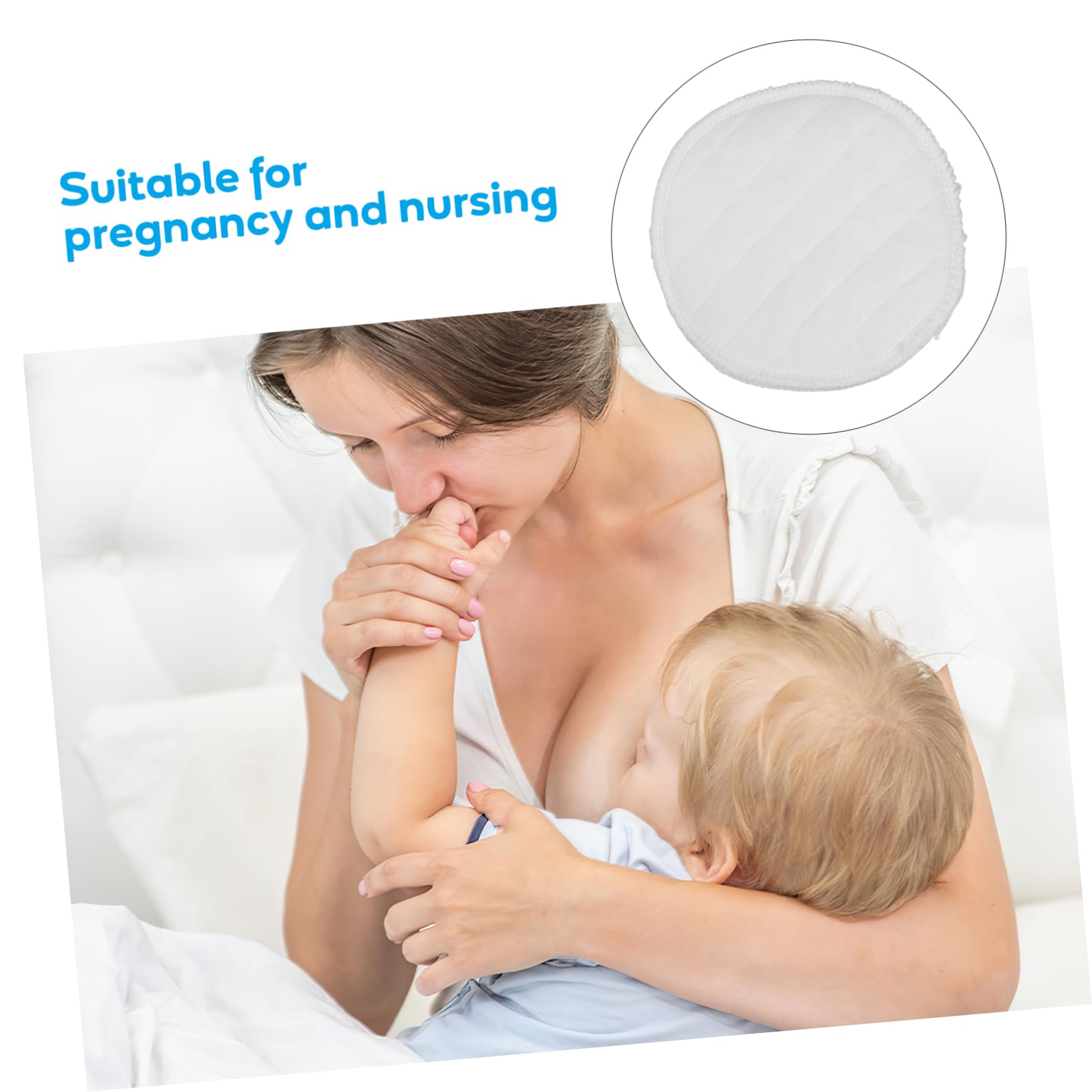 HAPINARY Nipple Pads for Breastfeeding 10 Reusable Washable Pads Soft Cotton Leakproof Maternity Nursing Support