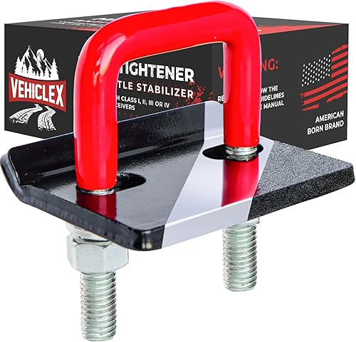 Vehiclex Tensor de enganche de abrazadera antitraqueteo para receptores de enganche de 1.25 pulgadas y 2 pulgadas - Abrazadera de enganche -