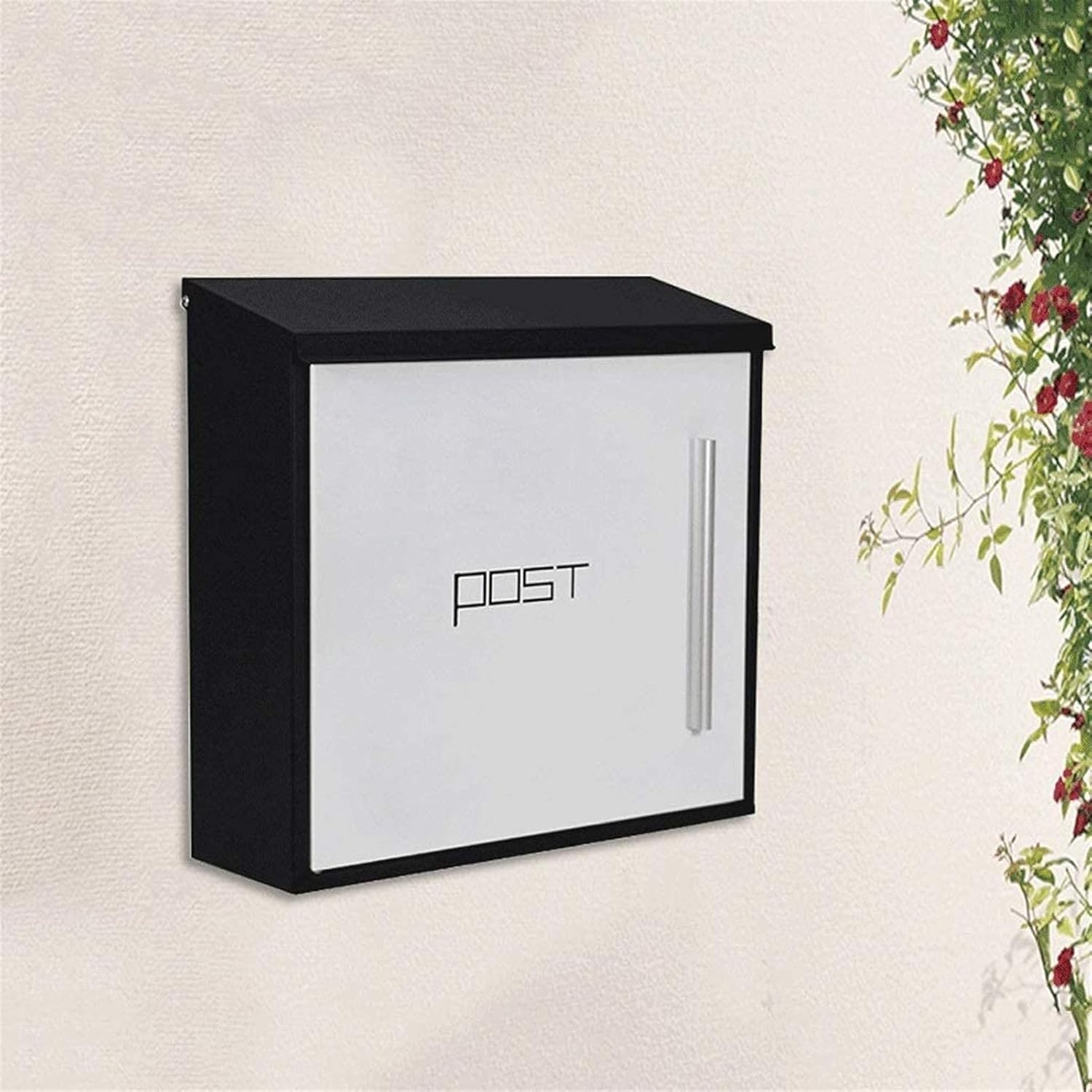 Post Boxes Security Durable Wall-Mount Mailbox, Large Capacity Mail Box, Rust-Proof Metal Post Box,
