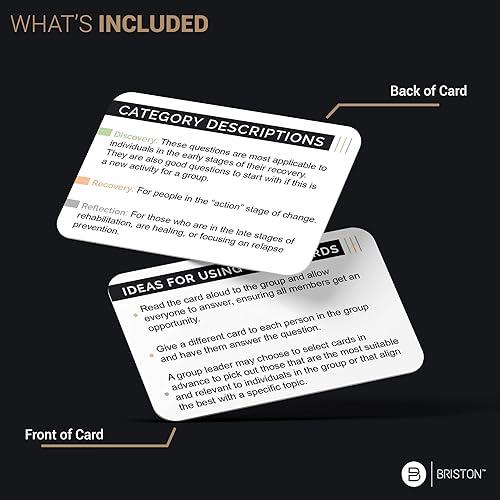 Miniatura 6 de Superar completo - Preguntas de recuperación de adicciones Juego de terapia grupal 200 Cartas - Conversaciones de asesoramiento Rompehielos para el