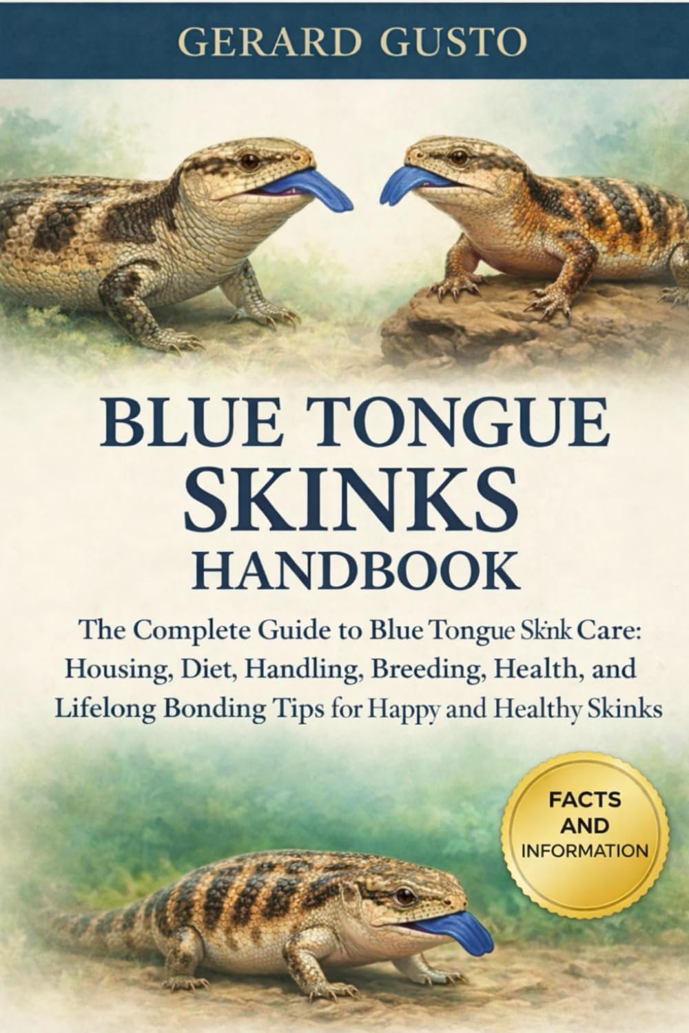 BLUE TONGUE SKINKS HANDBOOK: The Complete Guide to Blue Tongue Skink Care: Housing, Diet, Handling, Breeding, Health, and Lifelong Bonding Tips for Happy and Healthy Skinks